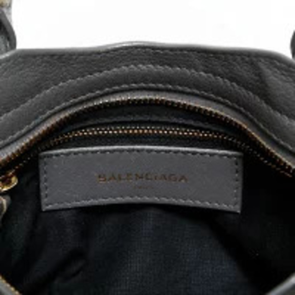 Balenciaga Leather Metallic City Shoulder Bag Gray - Picture 10 of 13